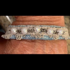 Hand made Blue Jean Bracelet